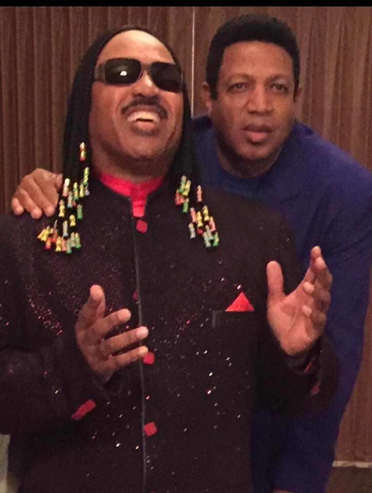 With Stevie Wonder